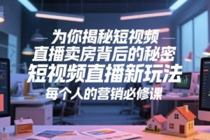 为你揭秘短视频直播卖房背后的秘密，短视频直播新玩法，每个人的营销必修课