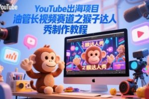 YouTube出海项目，油管长视频赛道之猴子达人秀制作教程