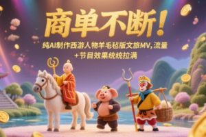 商单不断！纯AI制作西游人物羊毛毡版文旅MV，流量+节目效果统统拉满