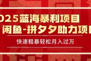 2025 最新闲鱼蓝海暴利项目 快速粗暴让你月入过1W不是梦，保姆级教程【揭秘】
