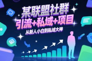 某联盟社群，引流+私域+项目，从新人小白到私域大神