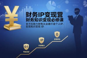 财务IP变现营，财务知识变现必修课，全方位助力财务从业者打造个人IP，实现知识变现