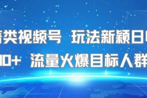 名著类视频号 玩法新颖日收益500+ 流量火爆目标人群广