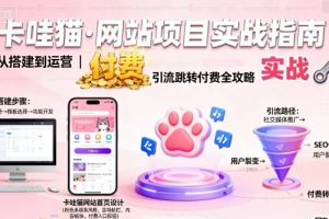 卡哇猫·网站项目，网站搭建与运营以及引流跳转付费