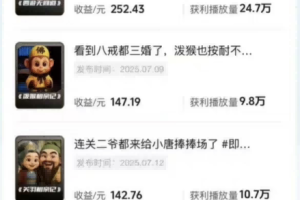 潮式无厘头短视频最新制作教学，可进伙伴计划，伙伴计划万播8-10米