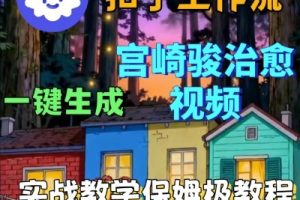 Coze扣子智能体工作流一键生成宫崎骏治愈视频，全流程保姆级教学