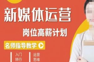 新媒体运营高薪升核培养计划，入门-转行-进阶