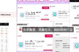 免费占星项目拆解_测测拉新玄学赛道，蓝海开局