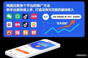 网盘拉新各个平台的推广方法，新手也能快速上手，打造没有天花板的被动收入