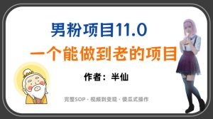 全网独家男粉项目11.0，一个做到老的项目，完整SOP·视频到变现·傻瓜式操作